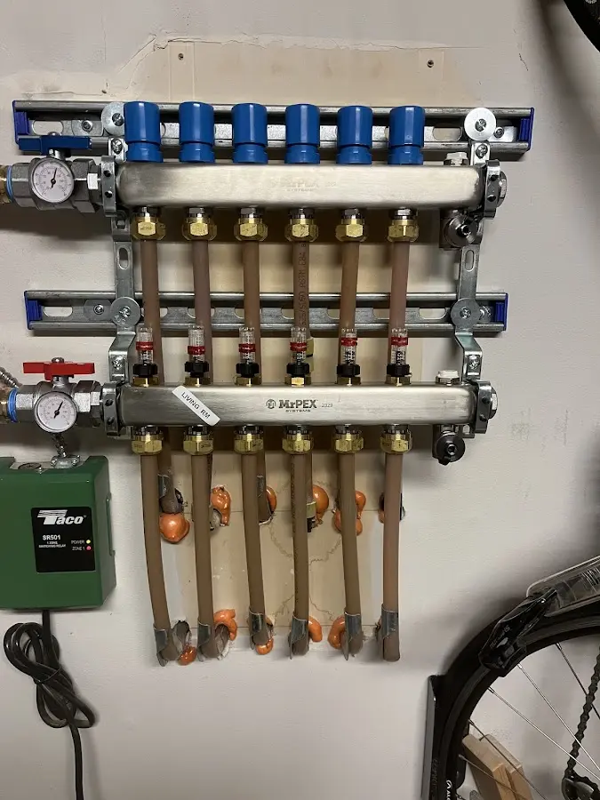 Plumber performing Gas Line Installation at a residential property in Kentfield